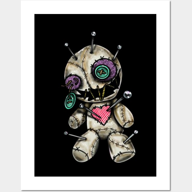 Voodoo Doll Wall Art by Squatchyink